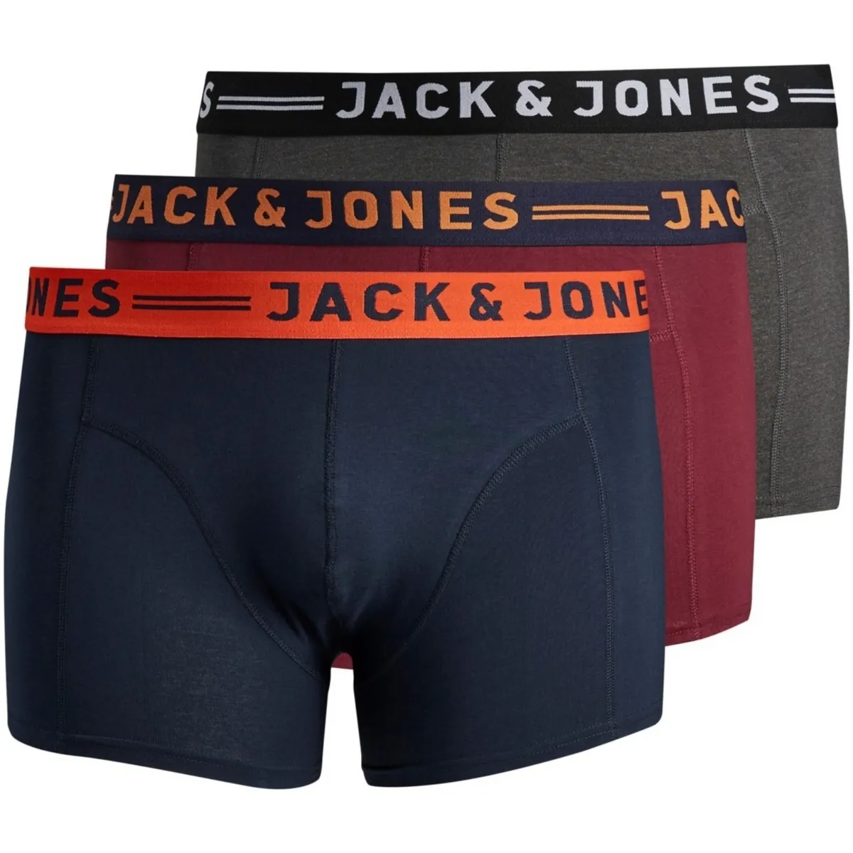 12147592 JACLICHFIELD TRUNKS NOOS 3 PACK PS BURGUNDY