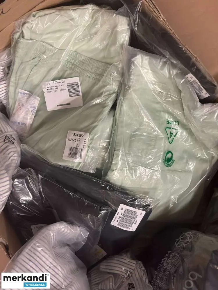 1.95 € Por unidad, Restos Textiles, Venta por correo, Venta al por mayor, STOCK RESTANTE, Compra de ropa palet, Moda mixta, muje