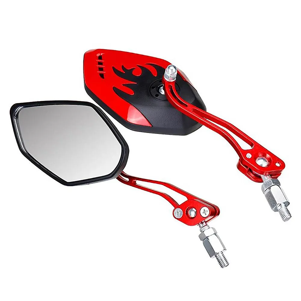 2pcs Screw Diameter 10mm / 8mm Side Mirrors For Motorcycle Scooter 360 Degree Rotation Motorcycle R