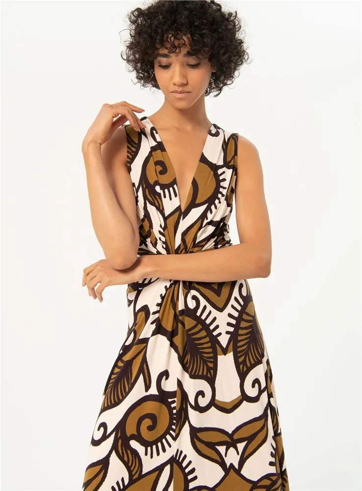524TICE714/62 VESTIDO LARGO FRUNCE