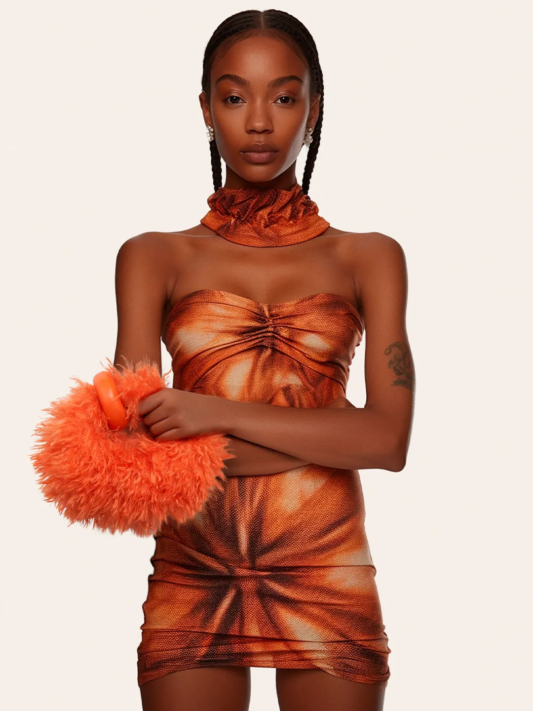Abacus Faux Fur Mini orange