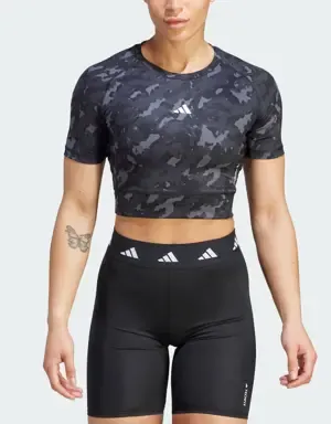 Adidas Camiseta corta Techfit Camo Print Training