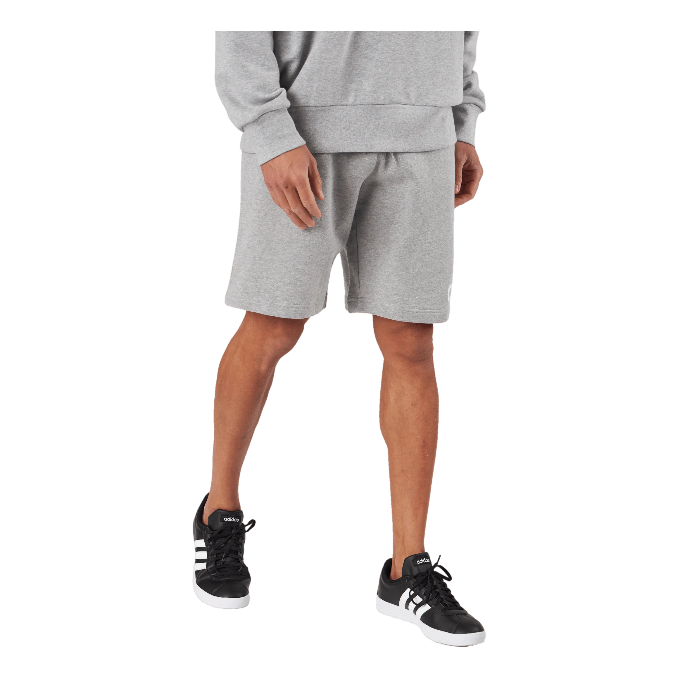 Adidas Essentials Big Logo French Terry Shorts Medium Grey Heather