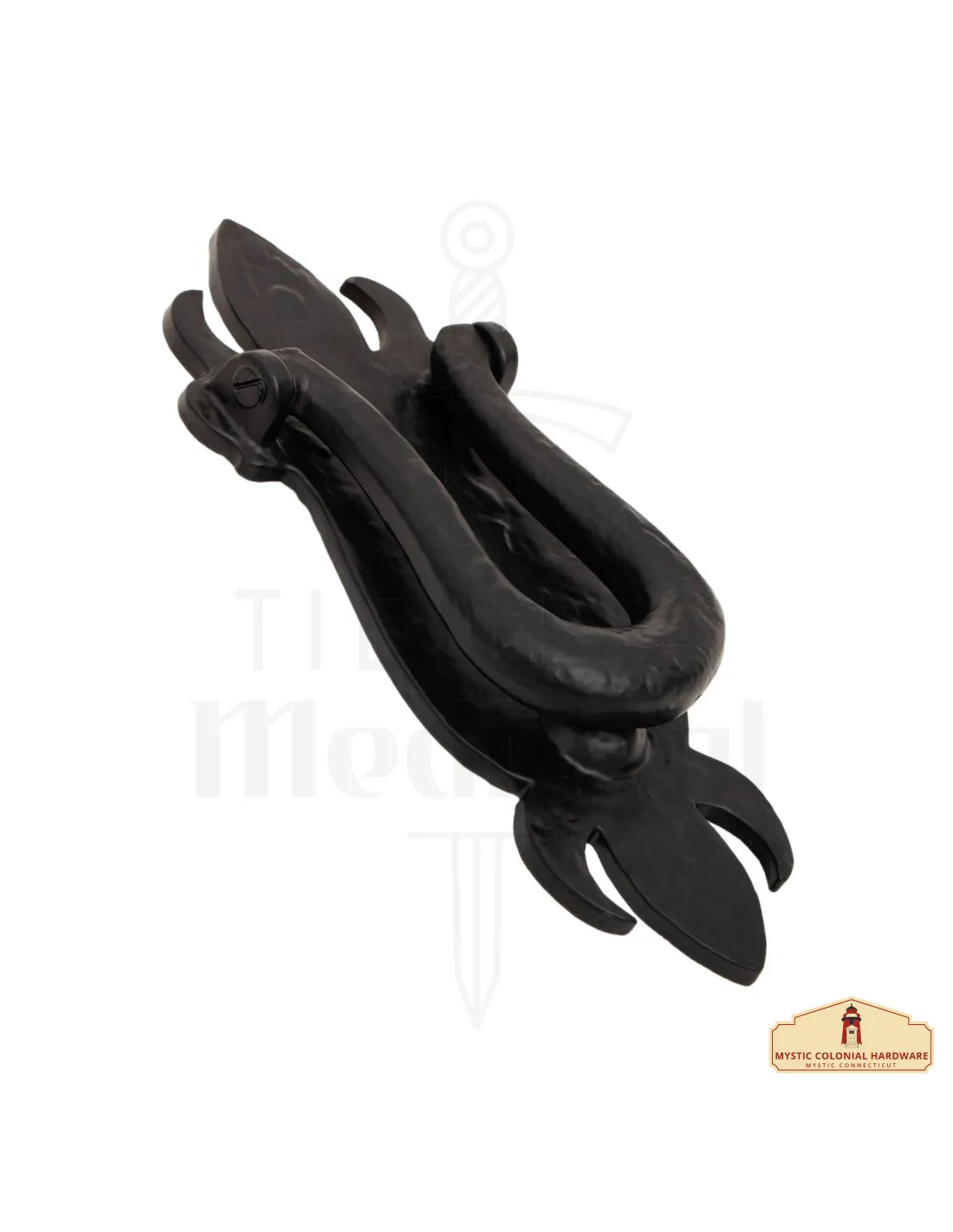 Aldaba medieval veneciana de hierro hecha a mano (19,8 cm.)
