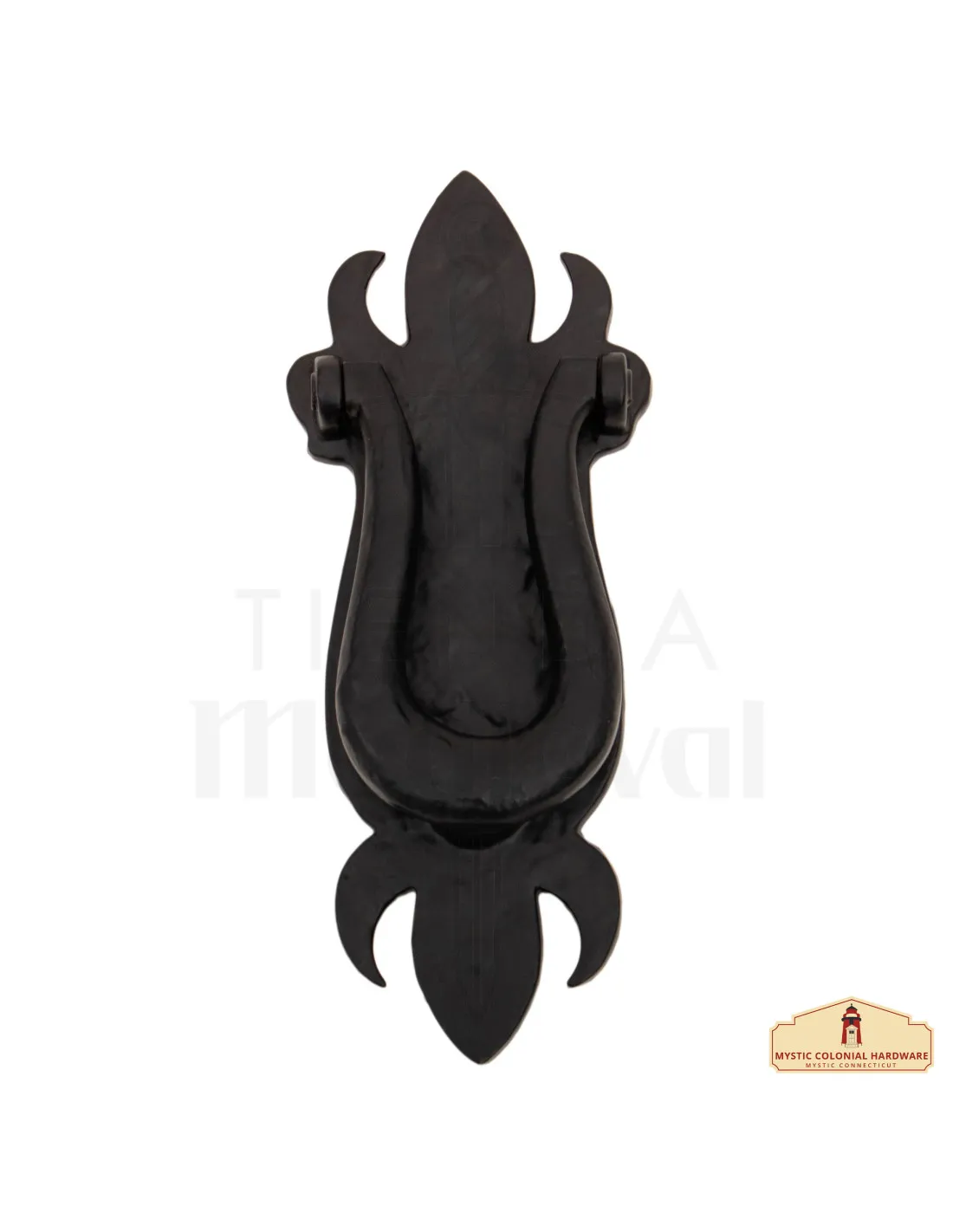 Aldaba medieval veneciana de hierro hecha a mano (19,8 cm.)