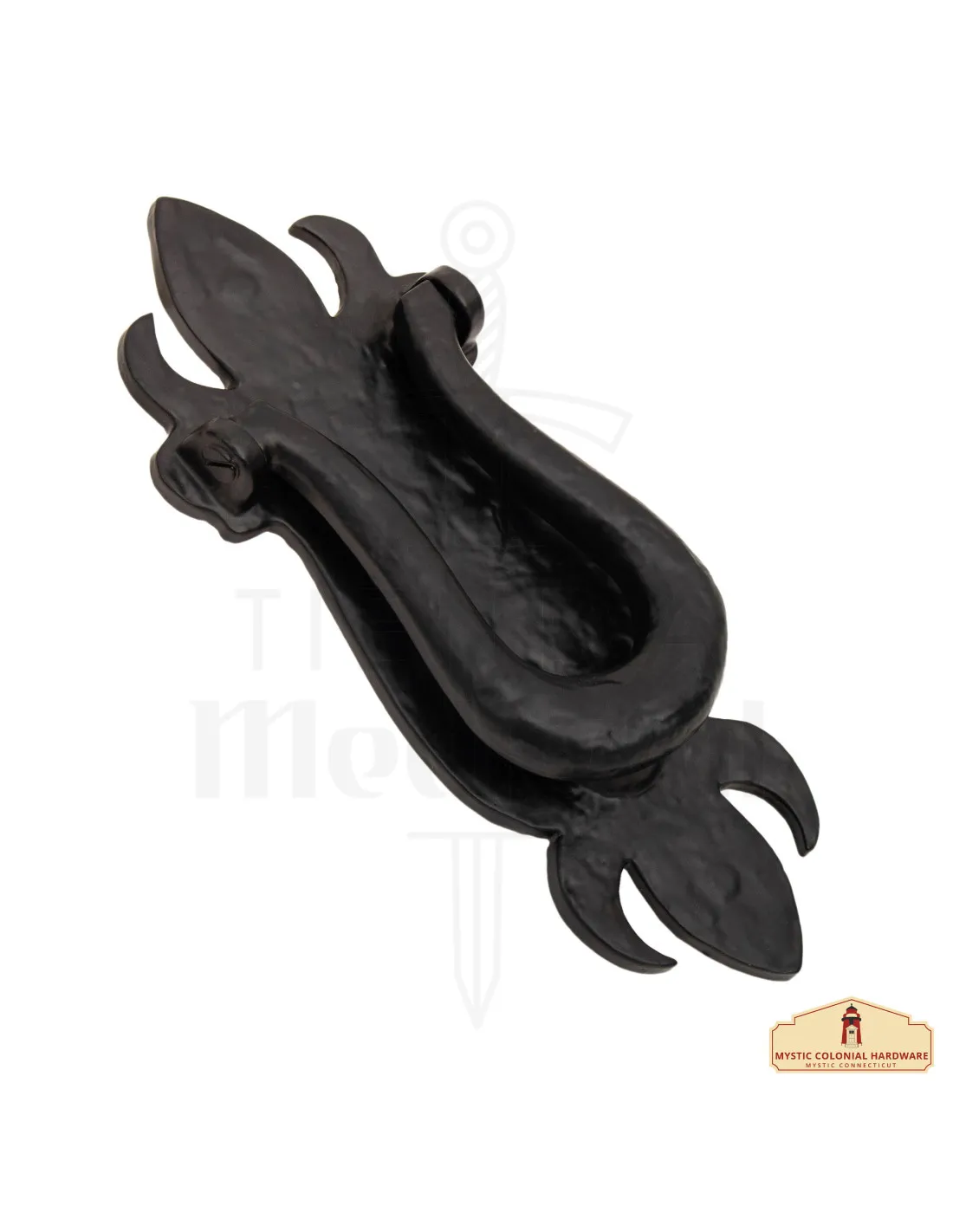 Aldaba medieval veneciana de hierro hecha a mano (19,8 cm.)