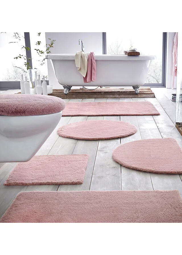 Alfombra de baño de calidad y especialmente suave Rosado