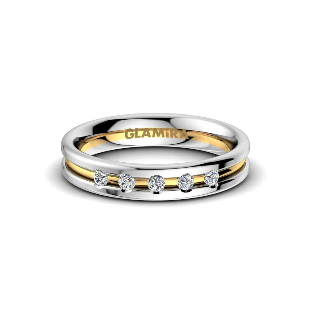 Anillo de boda White Ease 4 mm