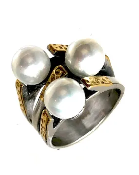 ANILLOS GRANDES Y ORIGINALES DECORADOS CON PERLAS