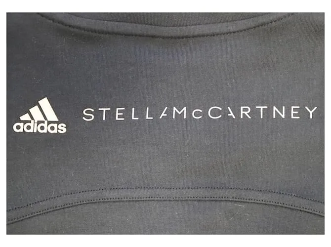 Autre Marque Camiseta recortada de algodón orgánico negro Adidas por Stella McCartney Future Playground 