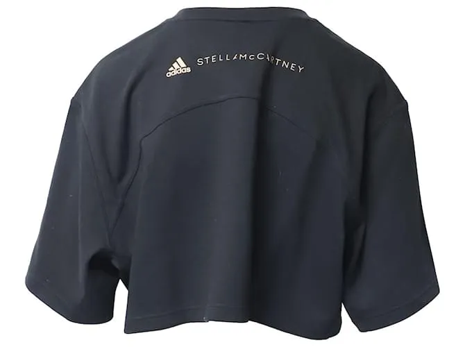 Autre Marque Camiseta recortada de algodón orgánico negro Adidas por Stella McCartney Future Playground 