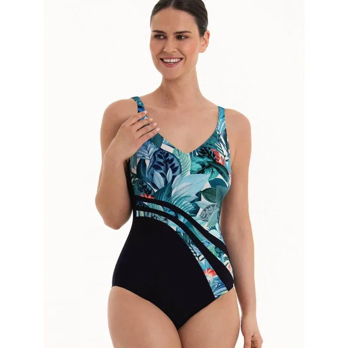 Bañador Mastectomía reductor Anita Submarine Blue Dirban con foam 6330 Curasao