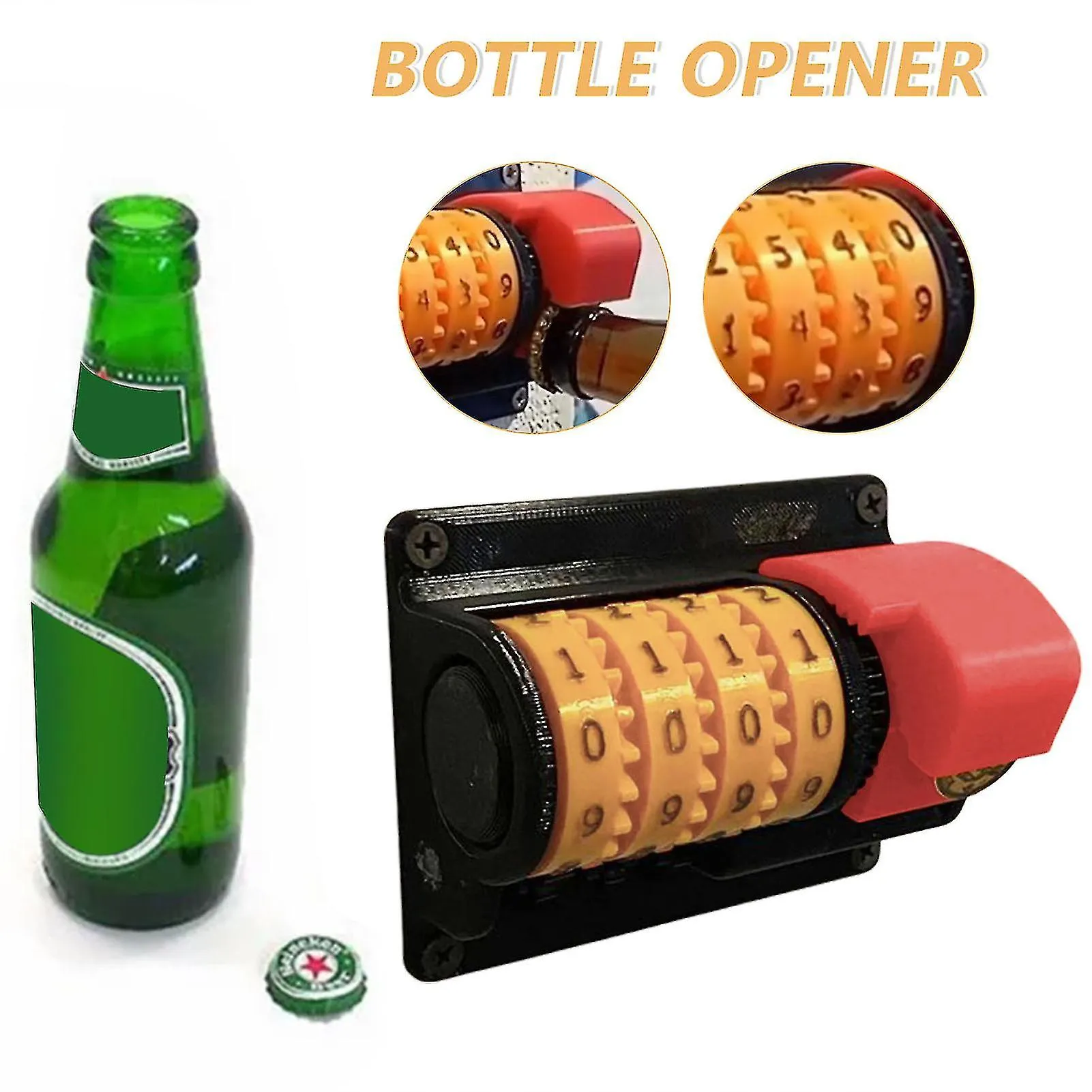 Beer Counter Bottle Opener Wall Mounted Counting Device For Kitchen