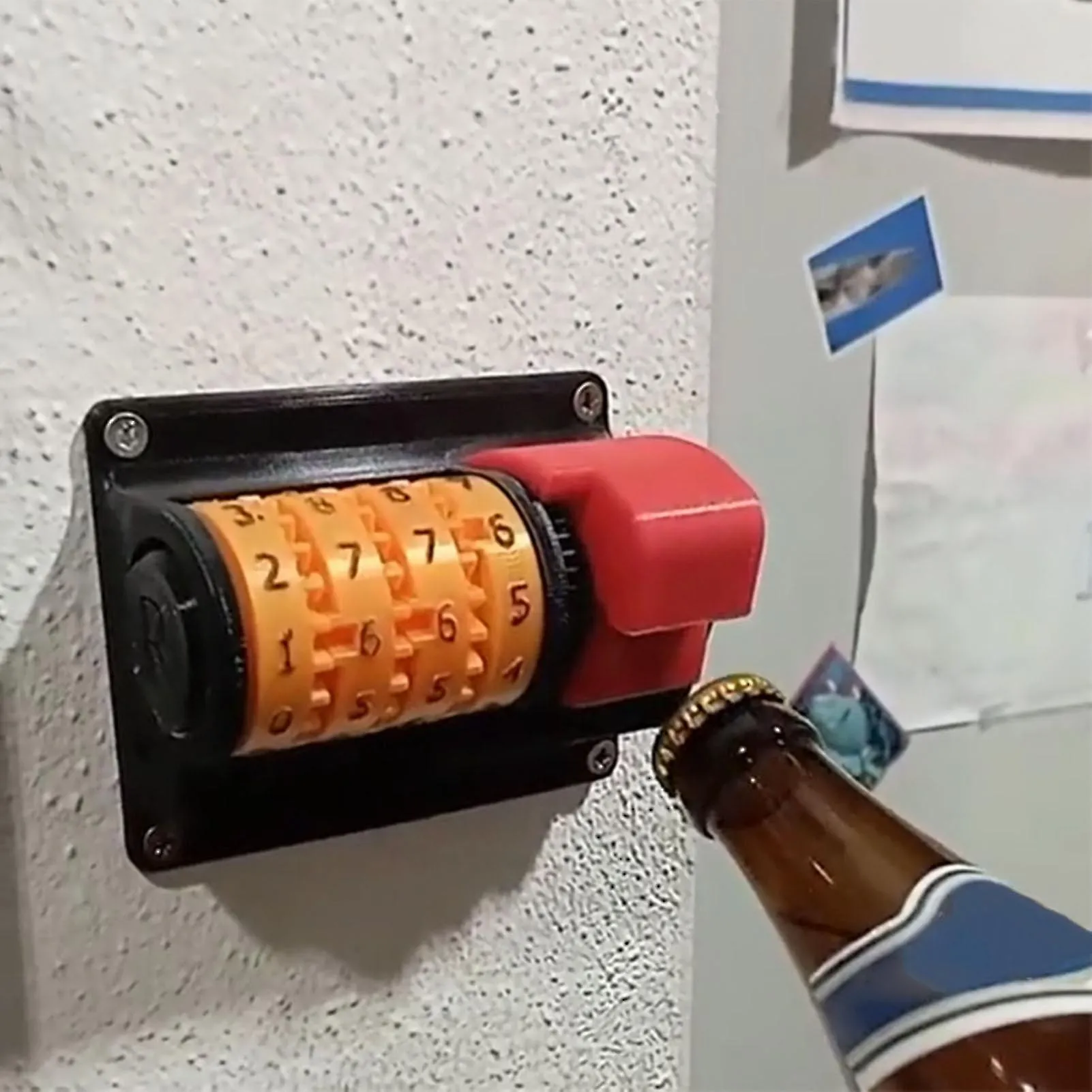 Beer Counter Bottle Opener Wall Mounted Counting Device For Kitchen
