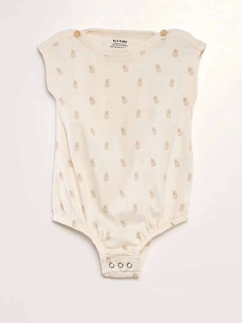 BODY DE MANGA CORTA BOTONES  BLANCO