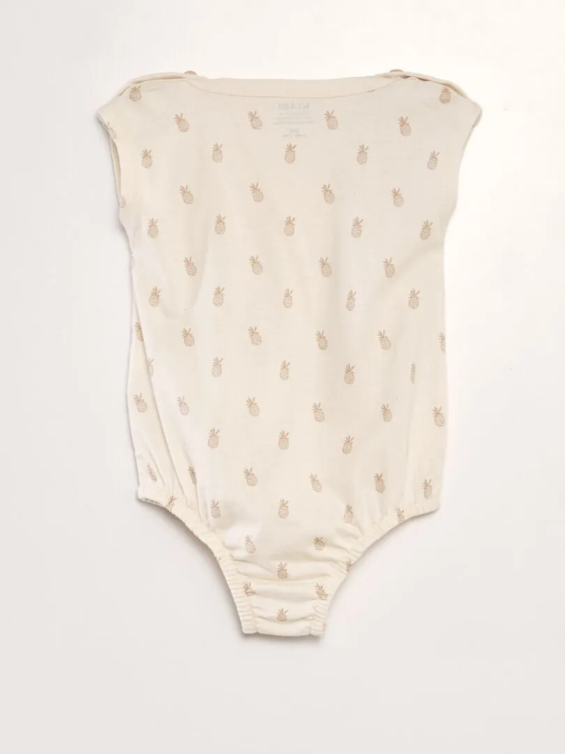 BODY DE MANGA CORTA BOTONES  BLANCO