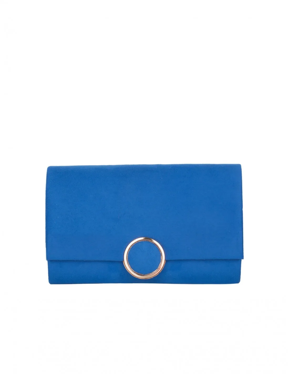 Bolso Fiesta Azul Klein Cierre Dorado