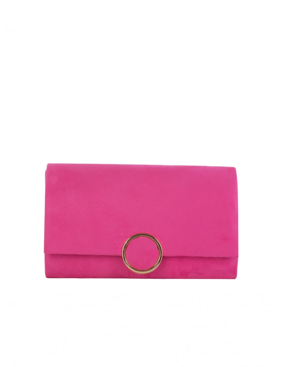 Bolso Fiesta Fucsia Cierre Dorado