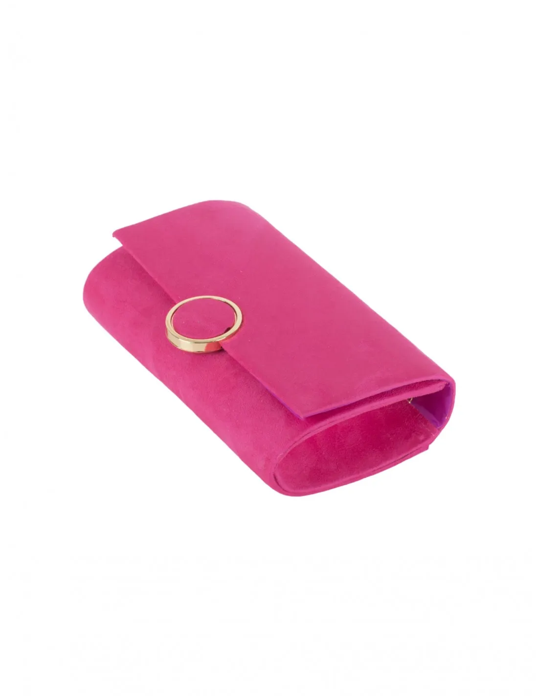 Bolso Fiesta Fucsia Cierre Dorado