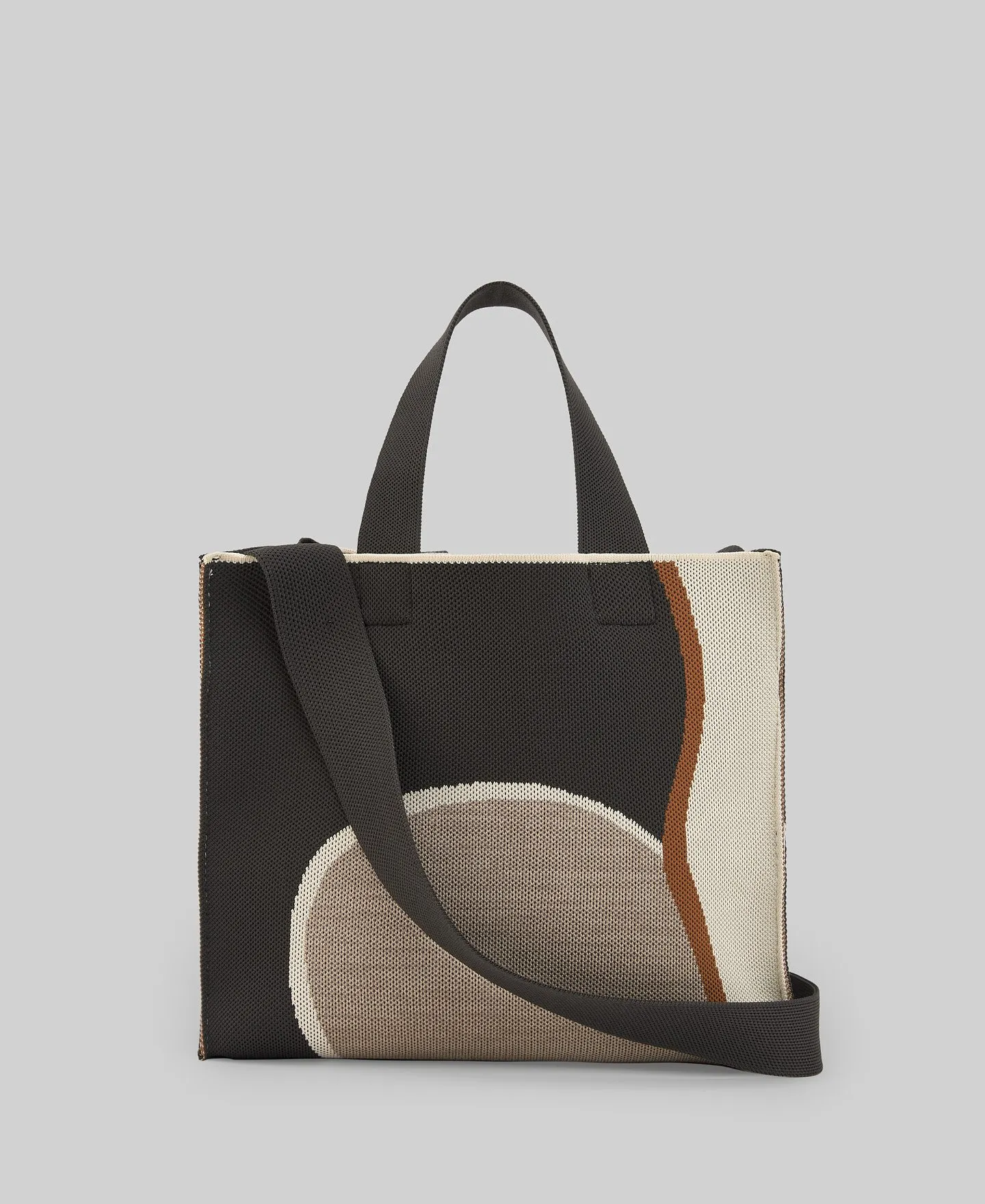 Bolso mediano en punto estampado mujer