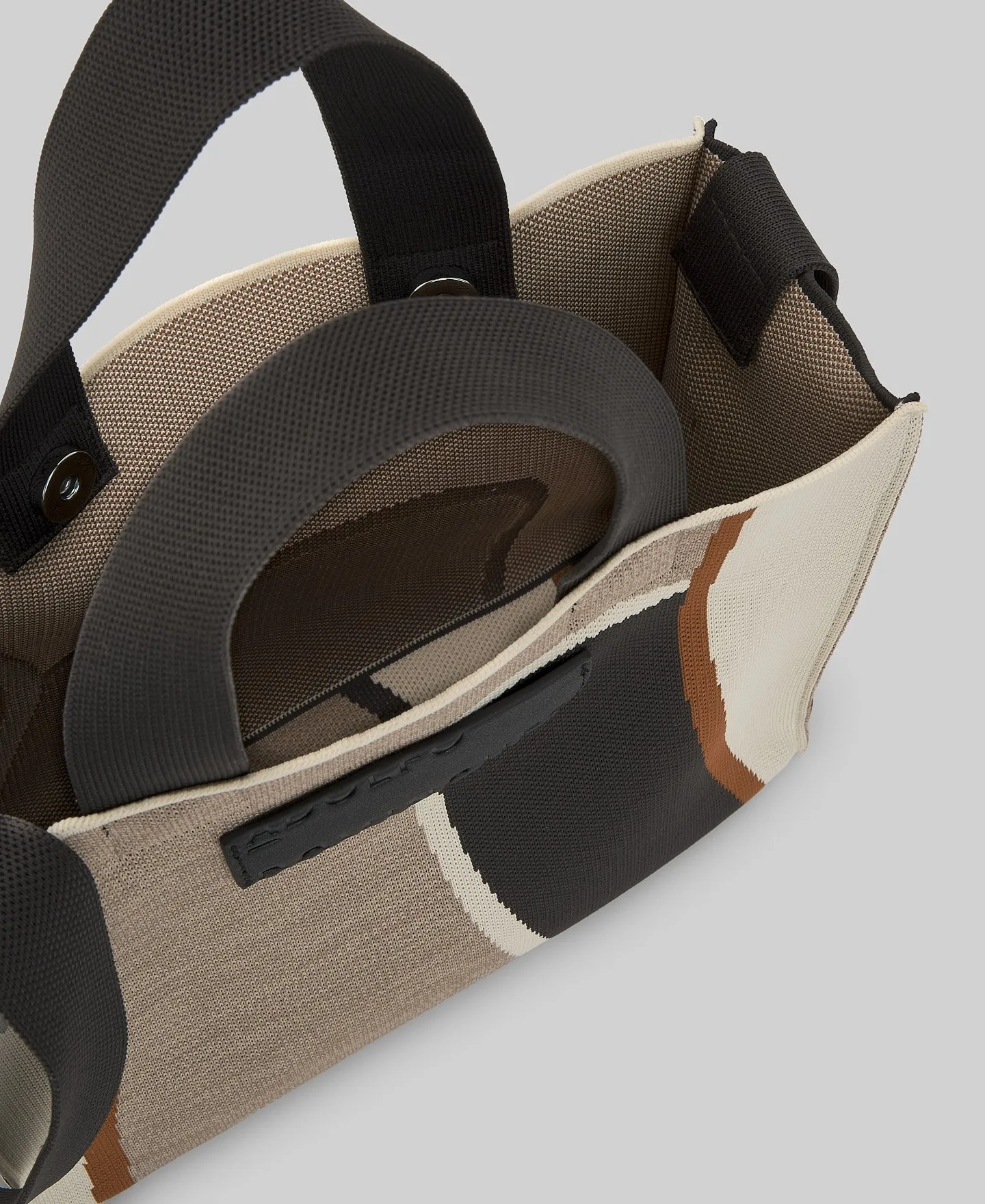 Bolso mediano en punto estampado mujer