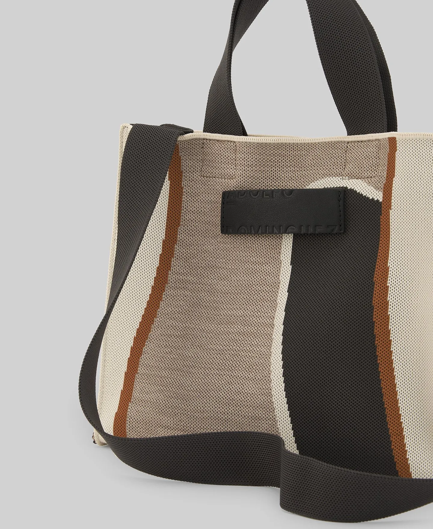 Bolso mediano en punto estampado mujer