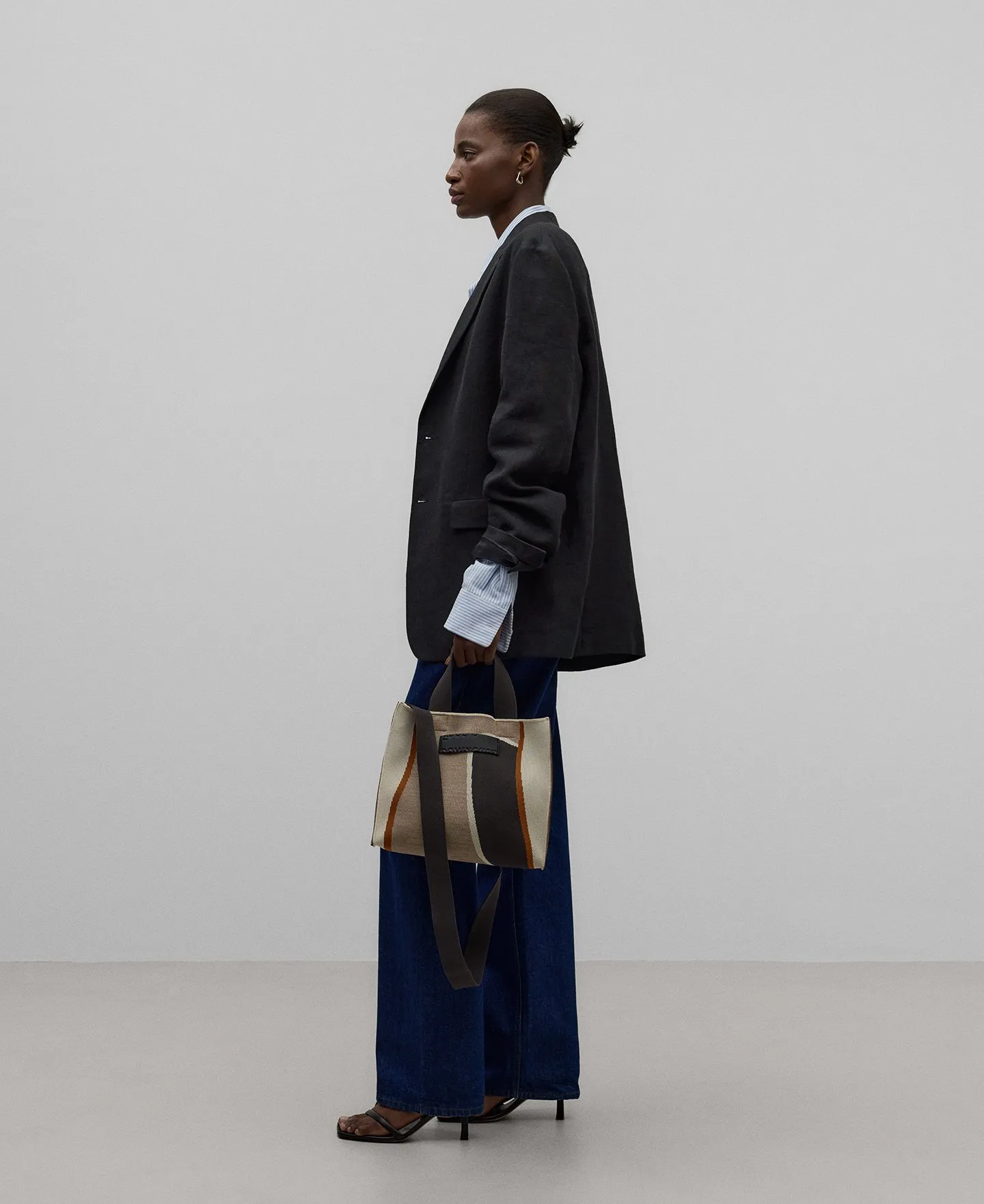 Bolso mediano en punto estampado mujer