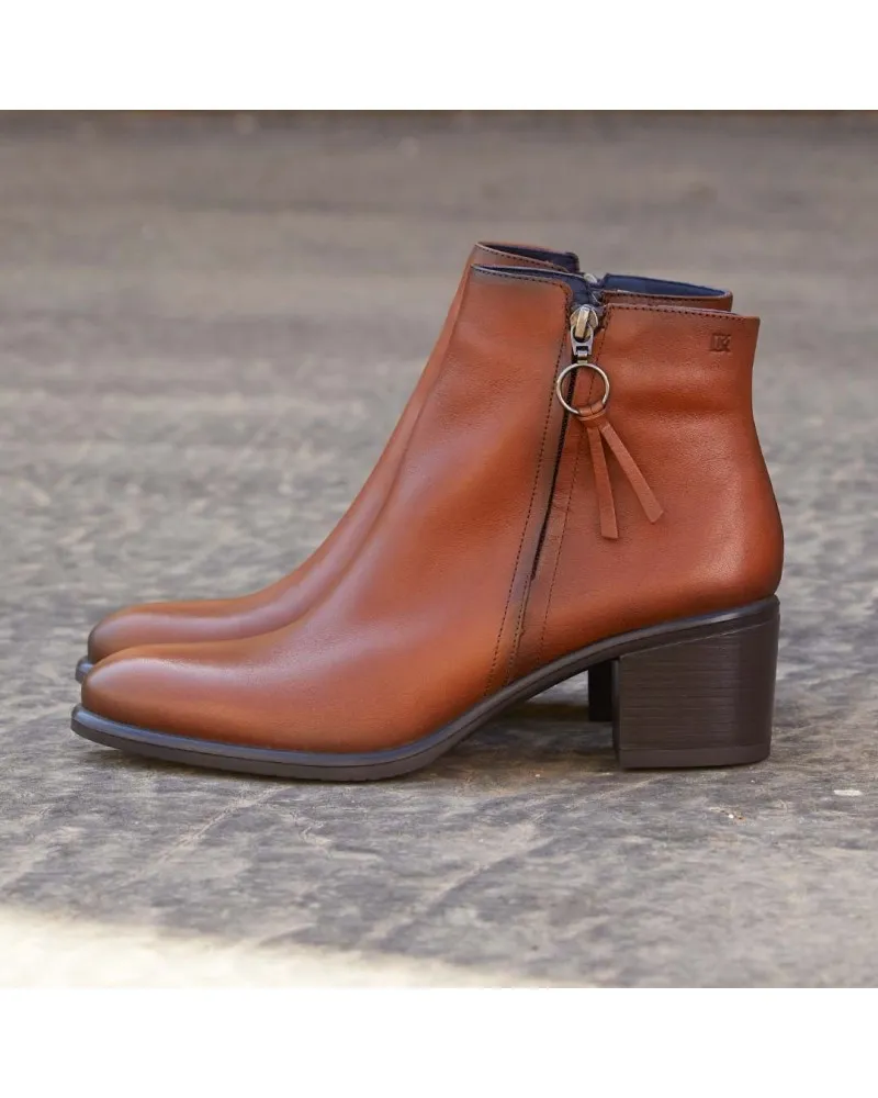 Bota de piel confort de tacón bajo | FLUCHOS LEXI D8606 cuero