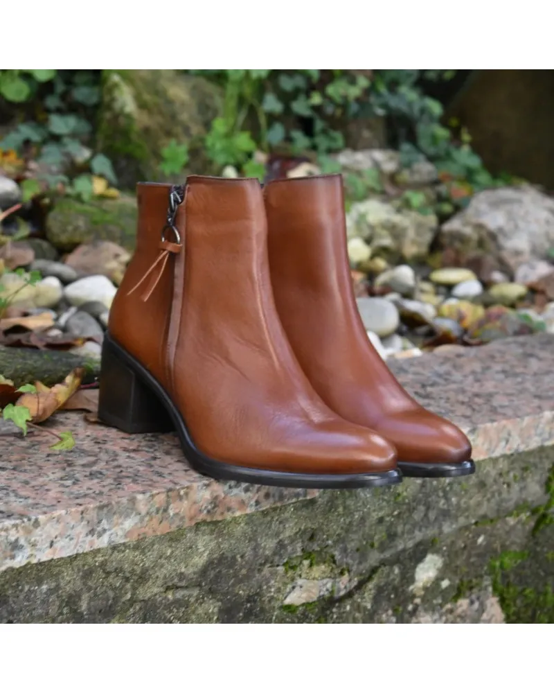 Bota de piel confort de tacón bajo | FLUCHOS LEXI D8606 cuero