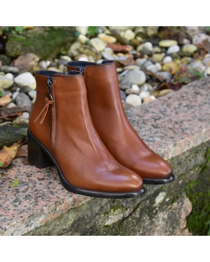Bota de piel confort de tacón bajo | FLUCHOS LEXI D8606 cuero