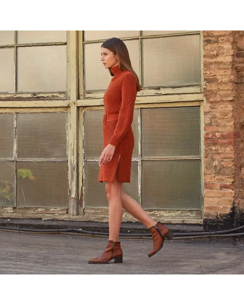 Bota de piel confort de tacón bajo | FLUCHOS LEXI D8606 cuero