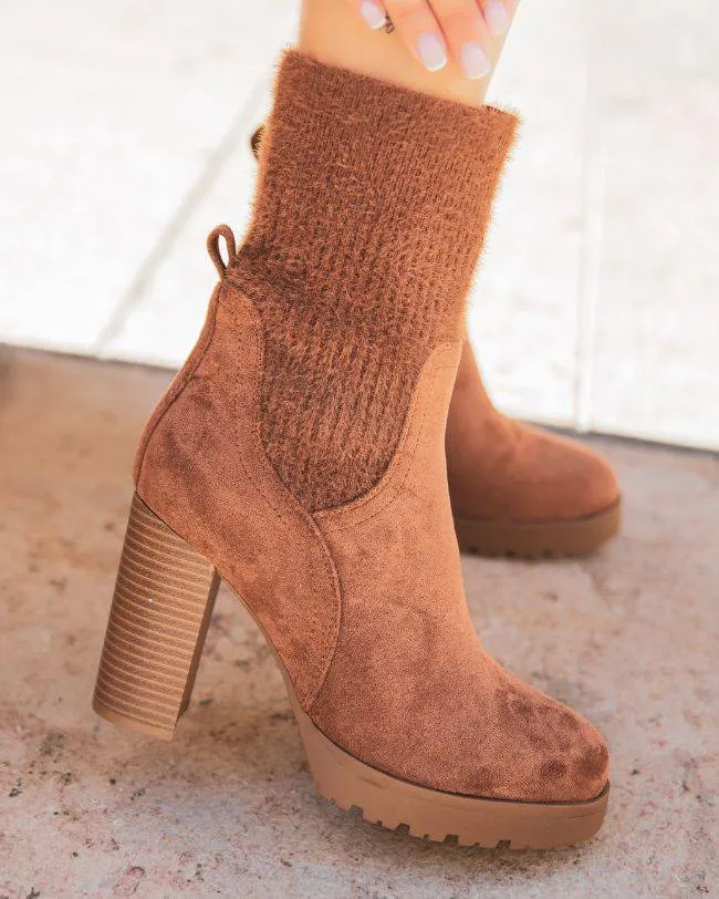 BOTINES DE MUJER CAMEL DE TACóN  LOUISON
