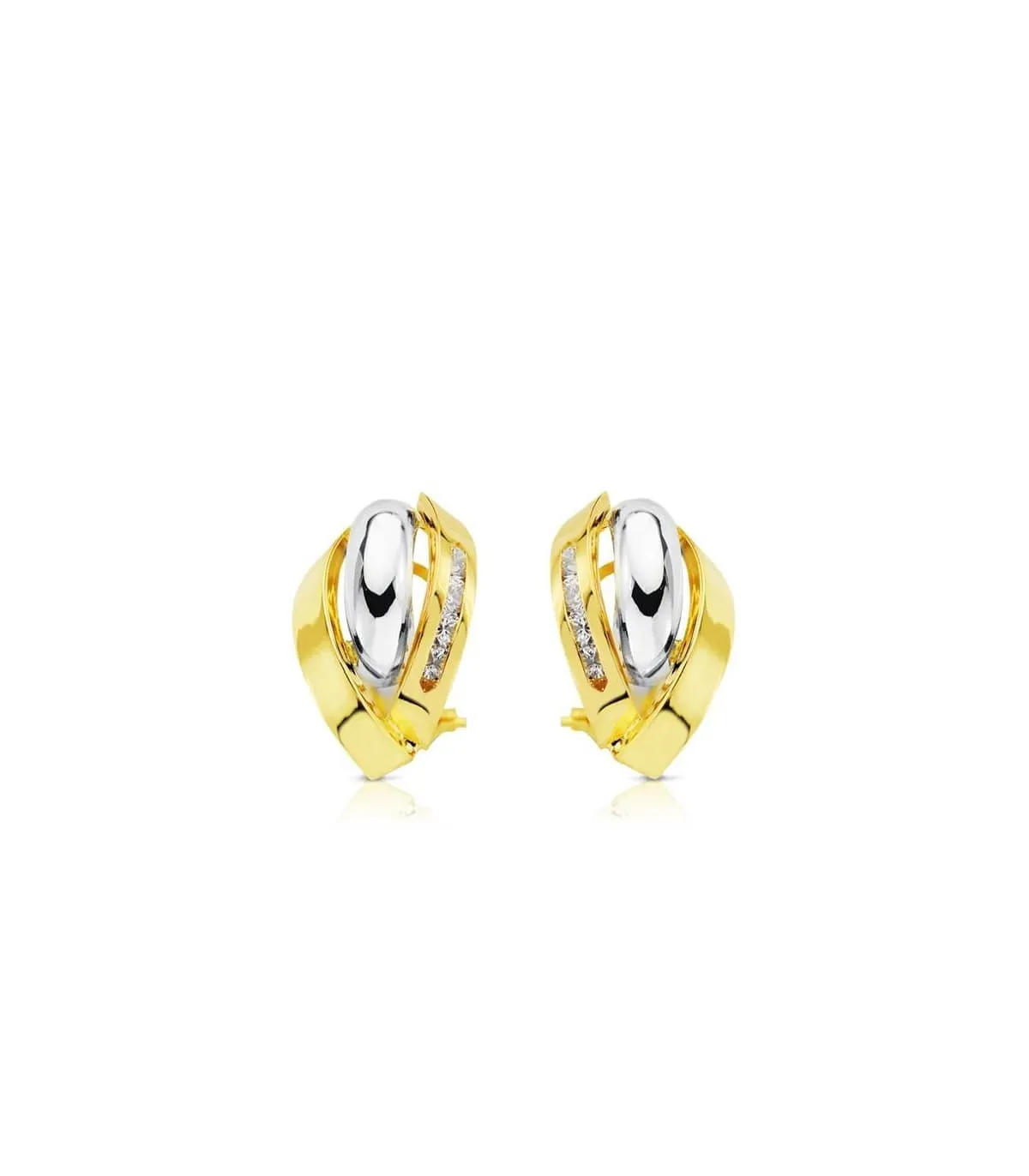 Boucles d'oreilles Idaira bicolore 18 Carats