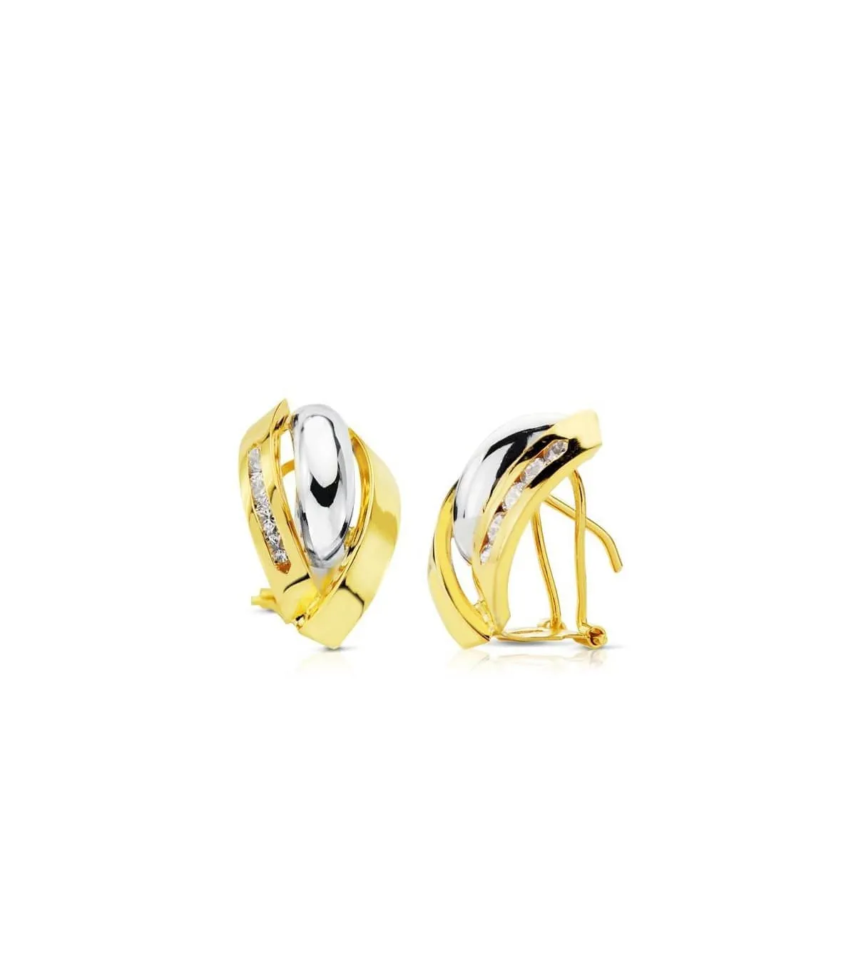 Boucles d'oreilles Idaira bicolore 18 Carats