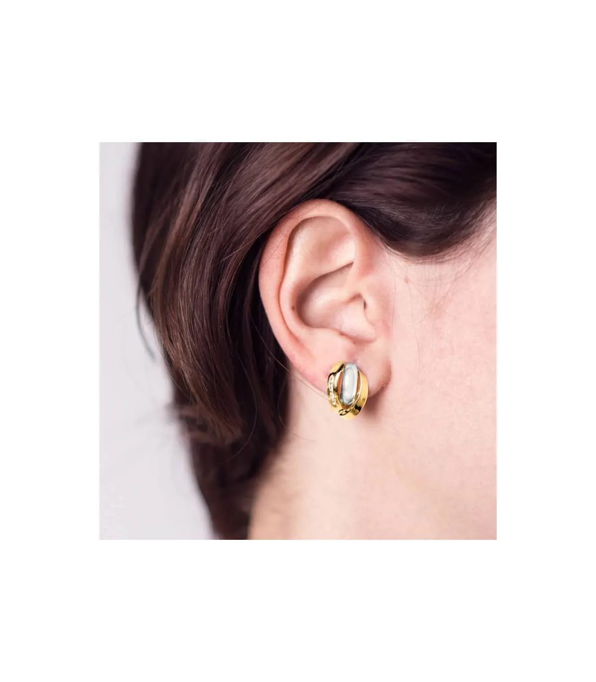Boucles d'oreilles Idaira bicolore 18 Carats