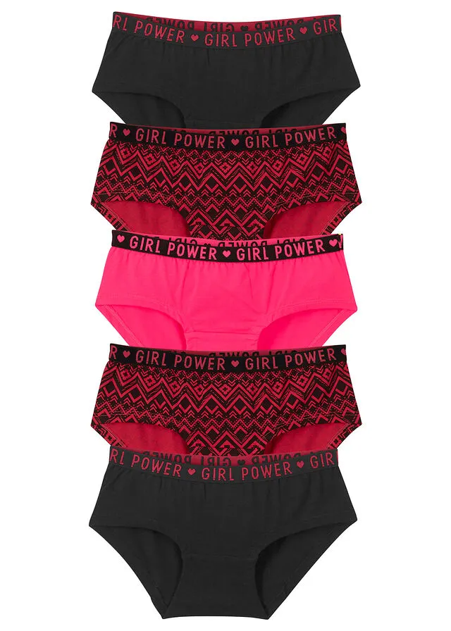 BRAGUITA PARA NIñAS (5 UNIDADES) ROSA HIBISCONEGRO
