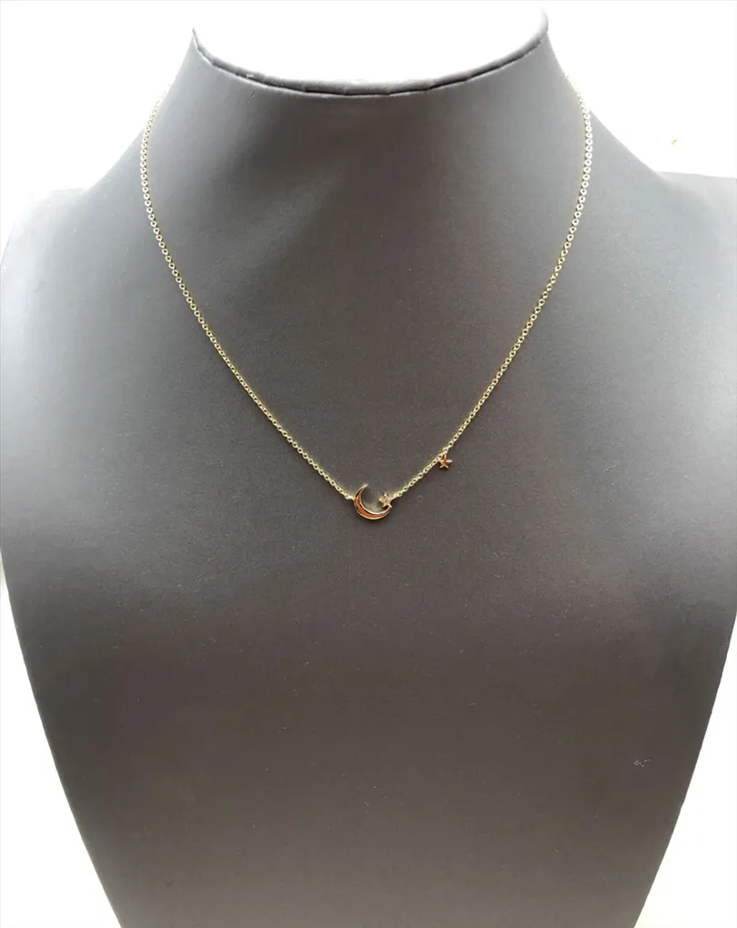 CADENAS DE BISUTERIA FINA DE MODA CON ESTRELLITAS Y LUNA 