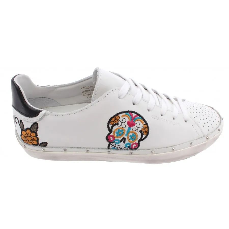 Calzado Mujer Sneakers REBECCA MINKOFF 00MS NA01 Michell Skull Nappa White New