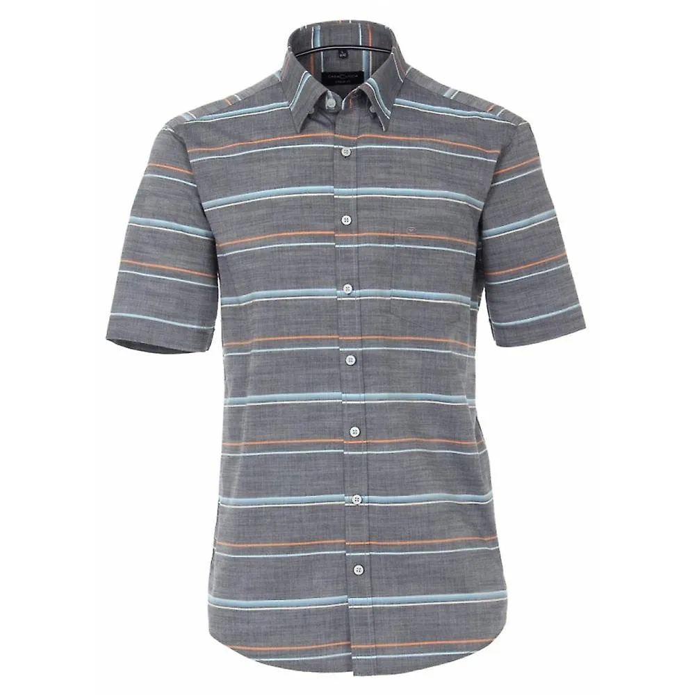 Camisa de manga corta con rayas horizontales CASA MODA para hombre