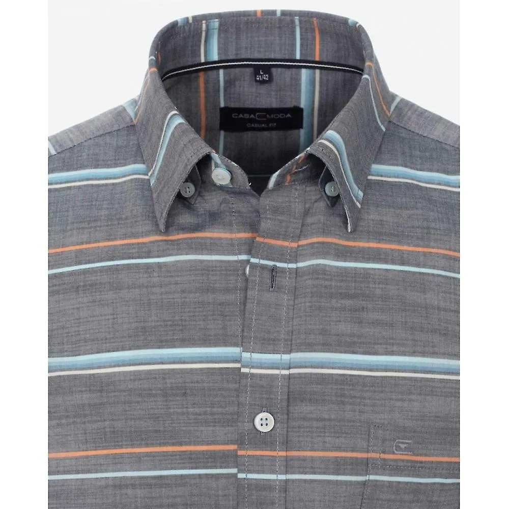 Camisa de manga corta con rayas horizontales CASA MODA para hombre