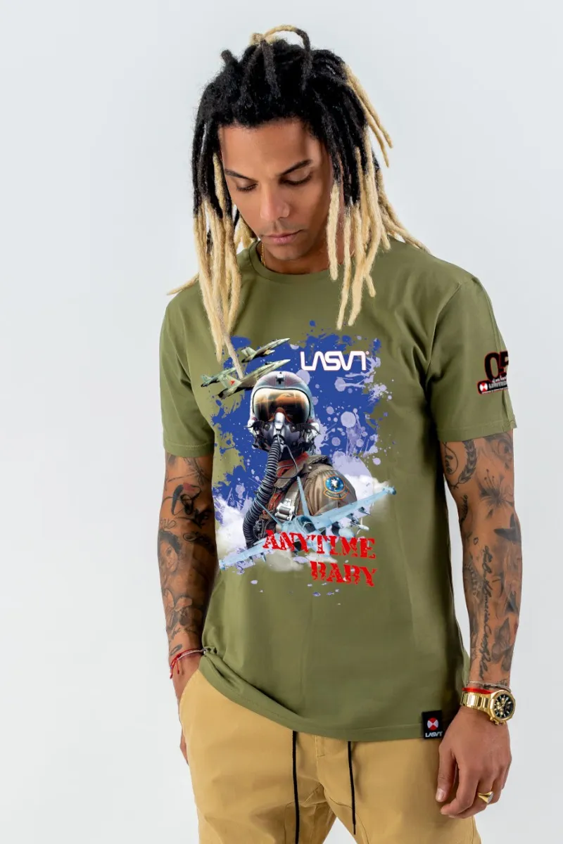 Camiseta de hombre ANYTIME kaki