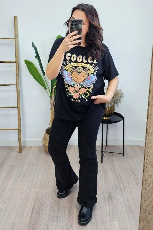 Camiseta Tatto Gold Negra