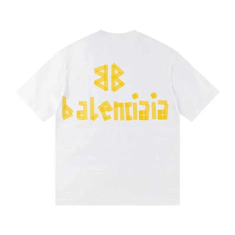 Camisetas para hombres Diseñador París sueltos de gran tamaño cómodos patrones de letras de impresión Ropa de mujer de alta cali