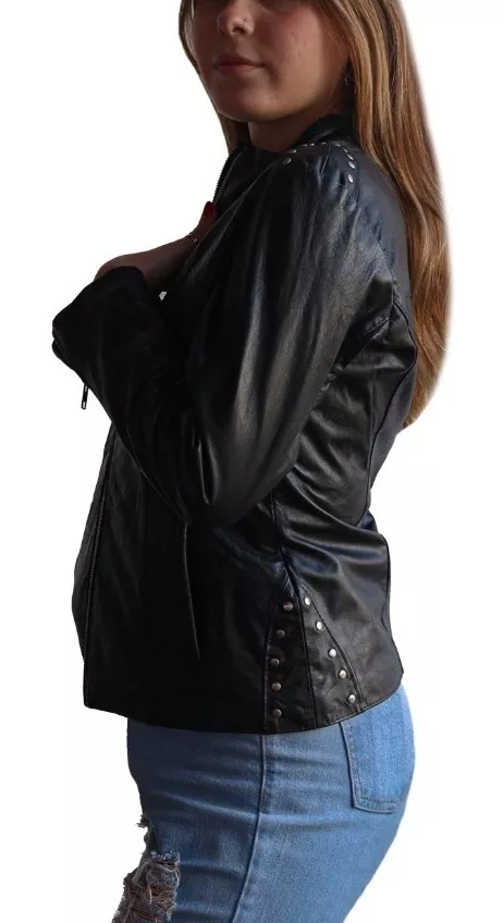 Campera 100% Cuero Vacuno De Mujer Talles Grandes S Al 5xl