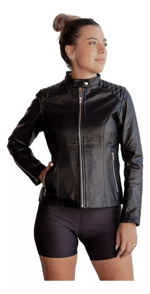 CAMPERA 100% CUERO VACUNO DE MUJER TALLES GRANDES XS  5XL