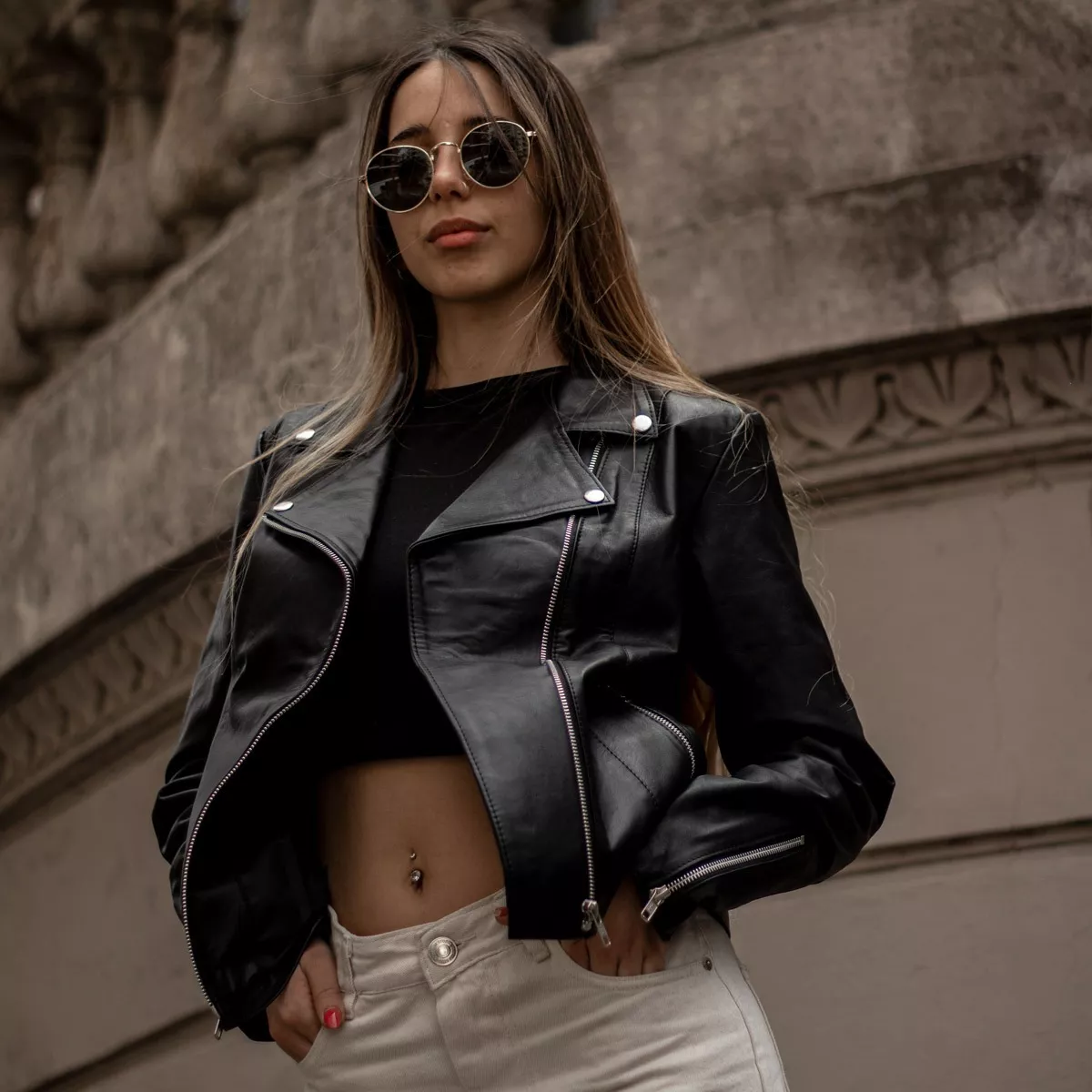 Campera 100% Cuero Vacuno De Mujer Talles Grandes Xs Al 5xl