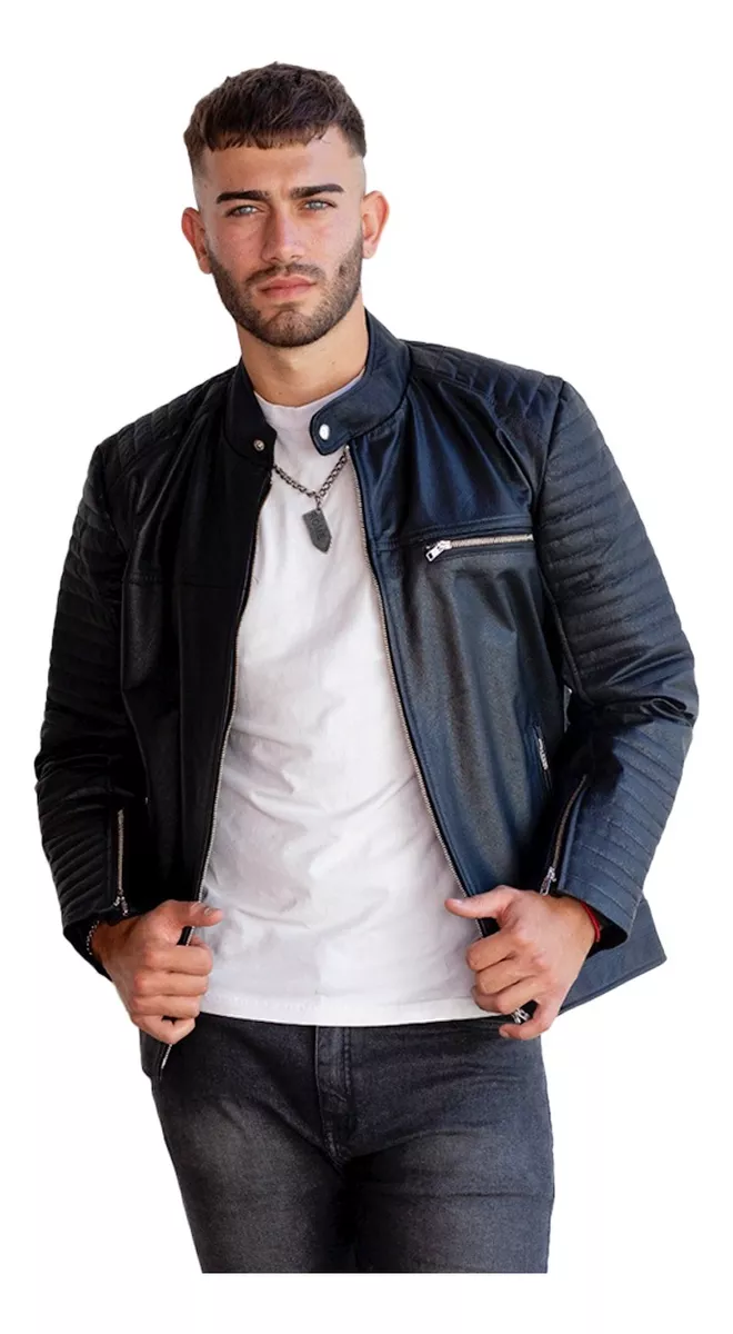 CAMPERA DE CUERO DE OVEJA 100% LEGITIMO DE HOMBRE  PAU.B