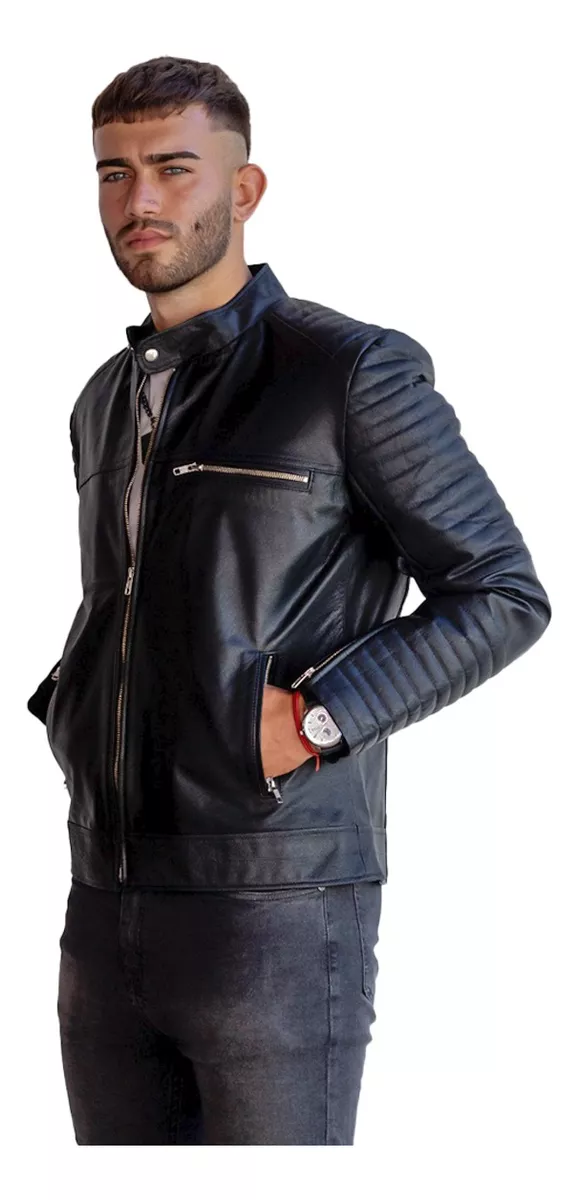 CAMPERA DE CUERO DE OVEJA 100% LEGITIMO DE HOMBRE  PAU.B