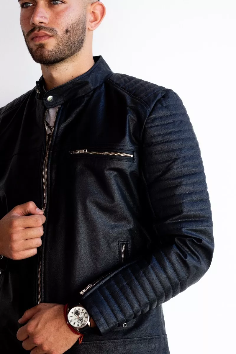 CAMPERA DE CUERO DE OVEJA 100% LEGITIMO DE HOMBRE  PAU.B
