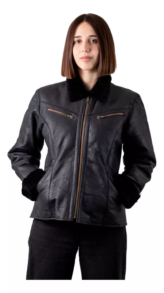 CAMPERA DE CUERO DE OVEJA DE MUJER  MODELO: 105
